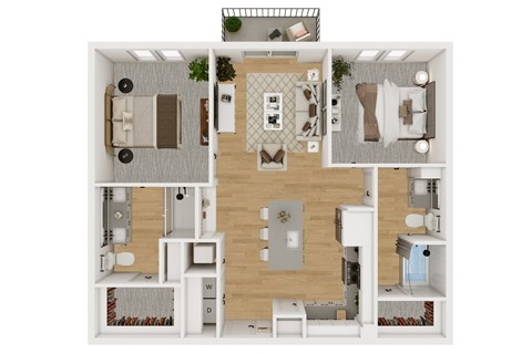 Lenox Burnet Apartments in Austin, Texas B2 Floor Plan